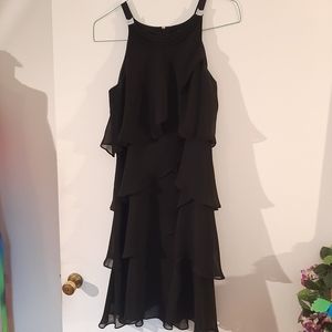 Black Tiered Ruffle Dress